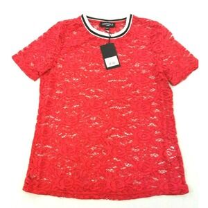 Essentials by ABS women blouse top shirt 4CE06106AE red XS MSRP $59